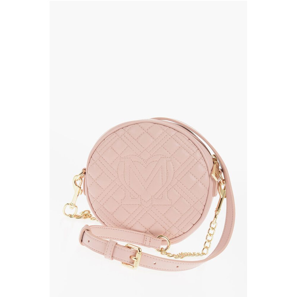 LOVE Round Crossbody Bag with Heart-Shaped Pocket