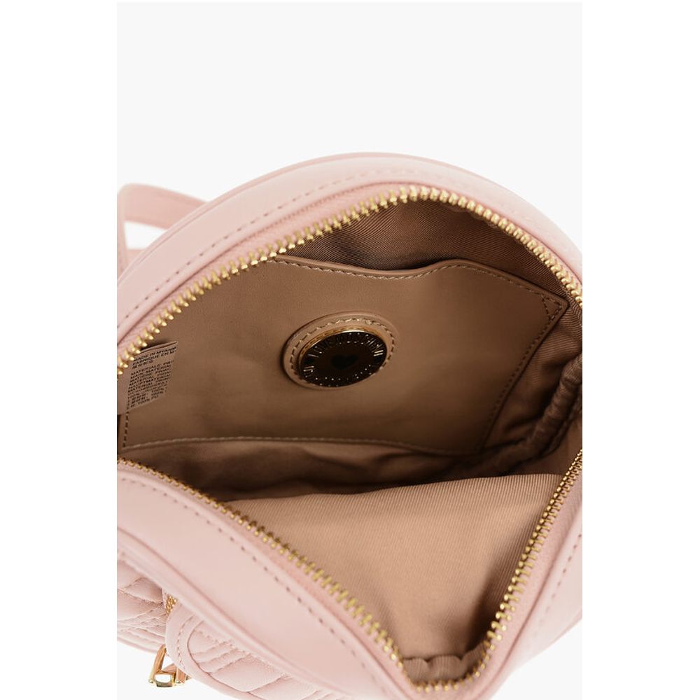 LOVE Round Crossbody Bag with Heart-Shaped Pocket