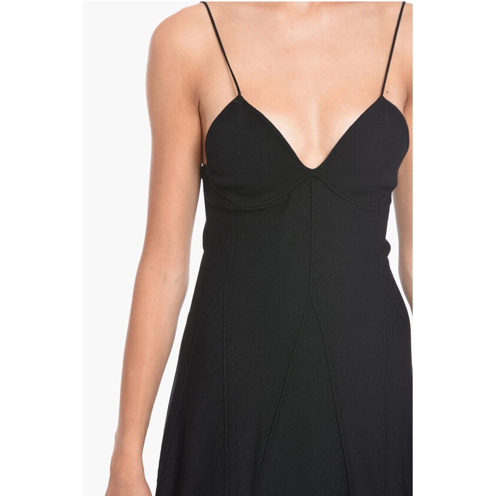 Slip Dress with Decorative Stitching Detail