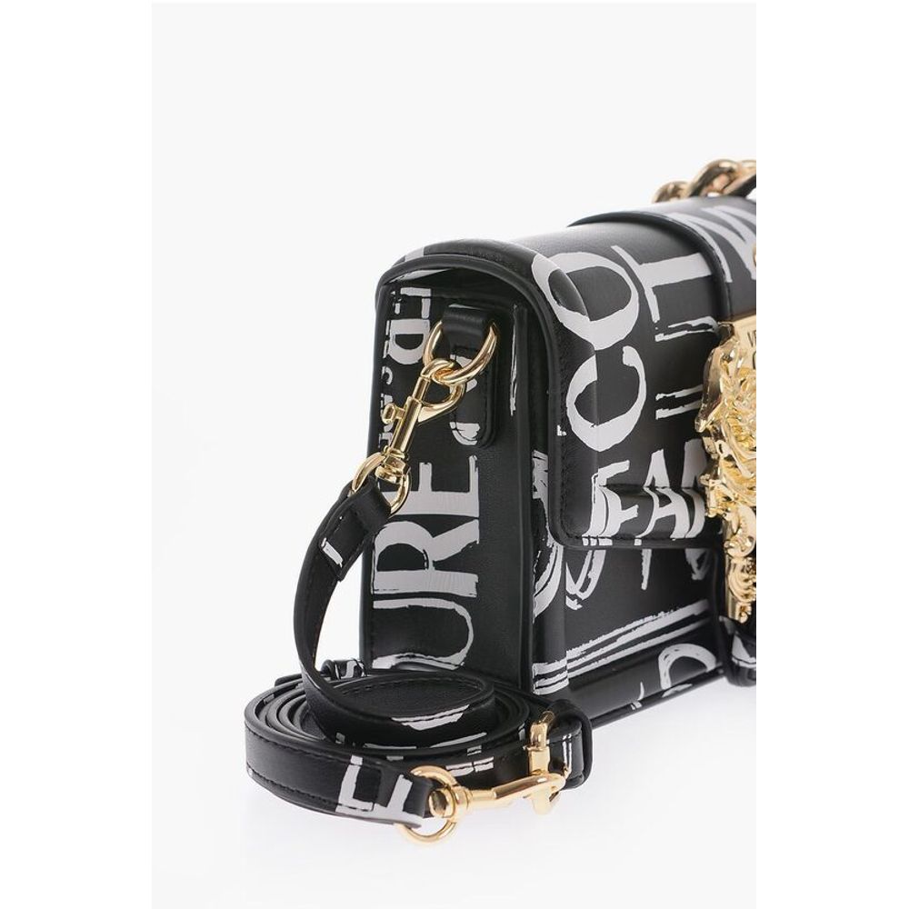 JEANS COUTURE All-Over Logo Printed Faux Leather Shoulder Ba