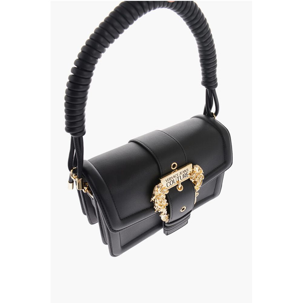 JEANS COUTURE Faux leather bag Embellished with Maxi Golden