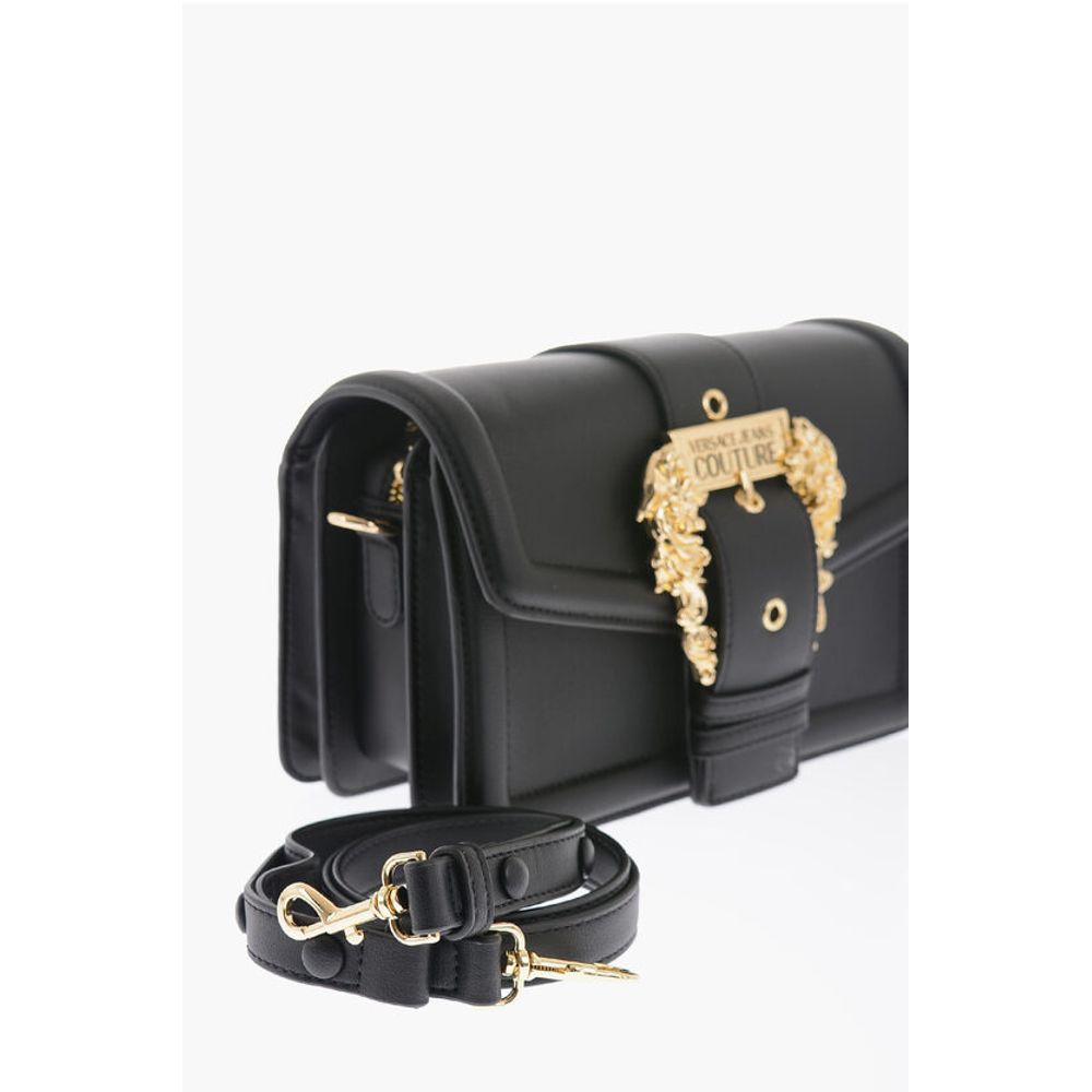 JEANS COUTURE Faux leather bag Embellished with Maxi Golden
