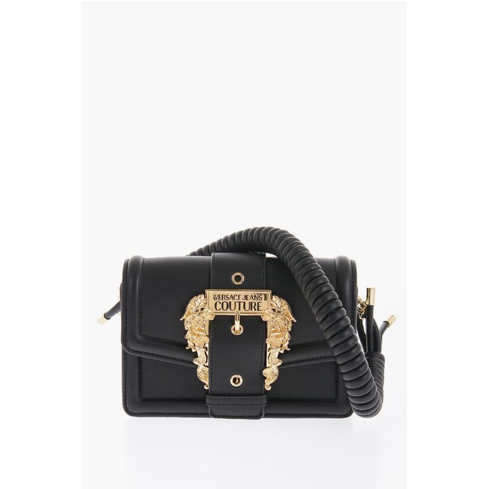 JEANS COUTURE Faux Leather Bag with Braided Handle and Maxi