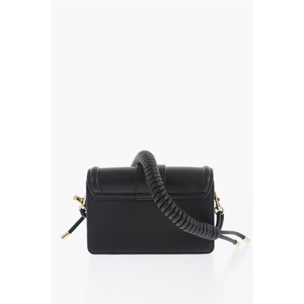 JEANS COUTURE Faux Leather Bag with Braided Handle and Maxi