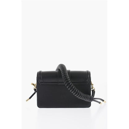 JEANS COUTURE Faux Leather Bag with Braided Handle and Maxi