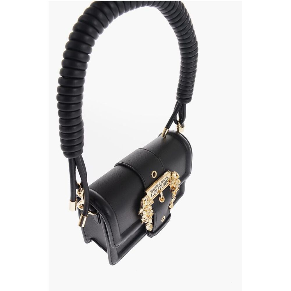 JEANS COUTURE Faux Leather Bag with Braided Handle and Maxi