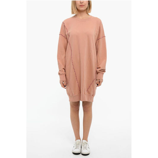 Brushed-cotton D-ROBBIECUT Sweatshirt-dress