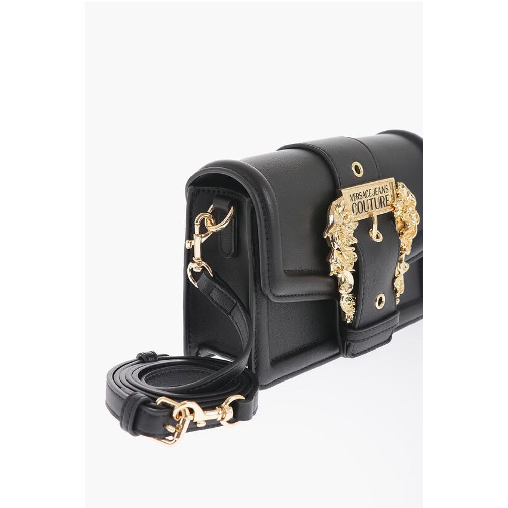 JEANS COUTURE Faux Leather Bag with Braided Handle and Maxi