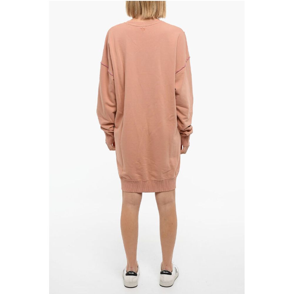 Brushed-cotton D-ROBBIECUT Sweatshirt-dress