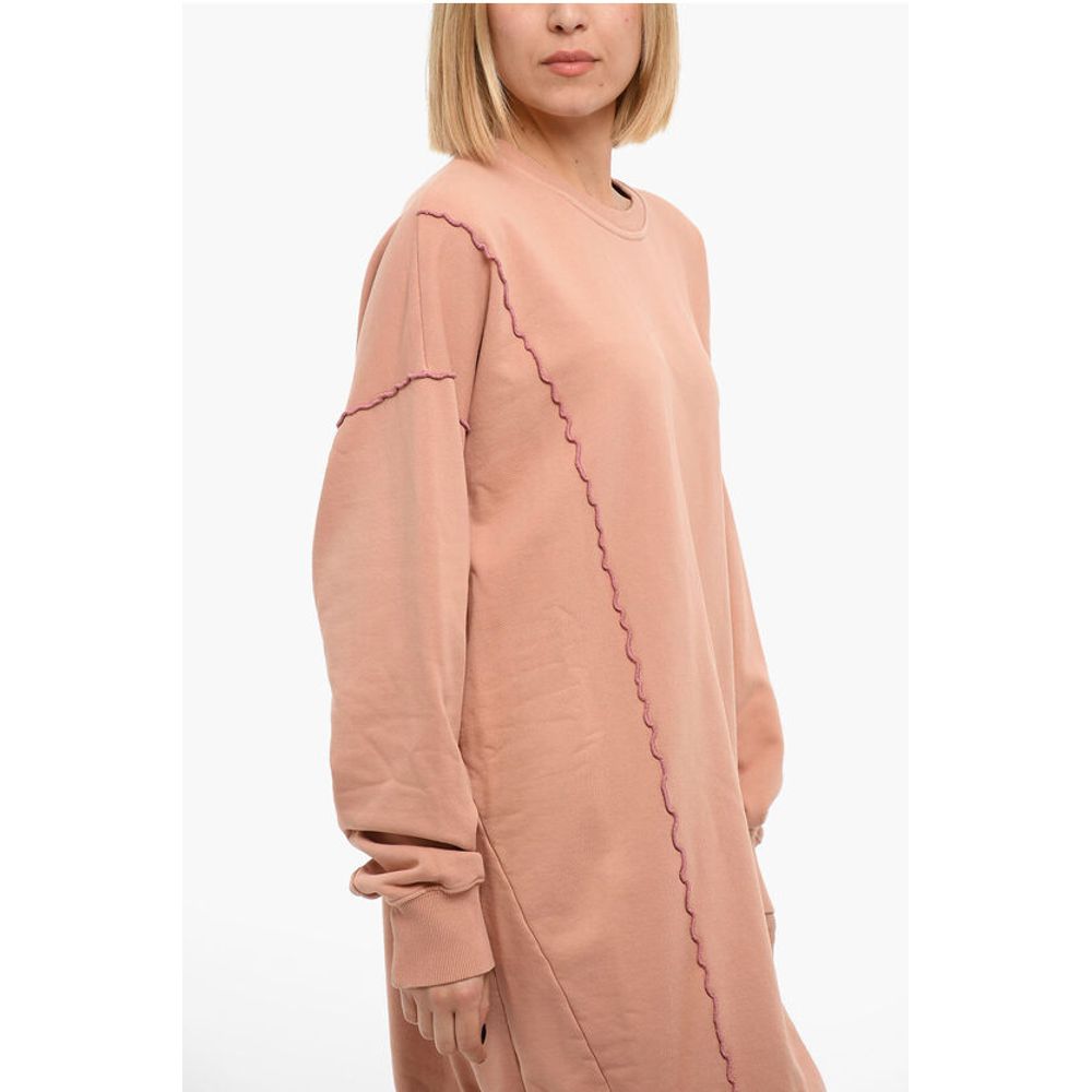 Brushed-cotton D-ROBBIECUT Sweatshirt-dress