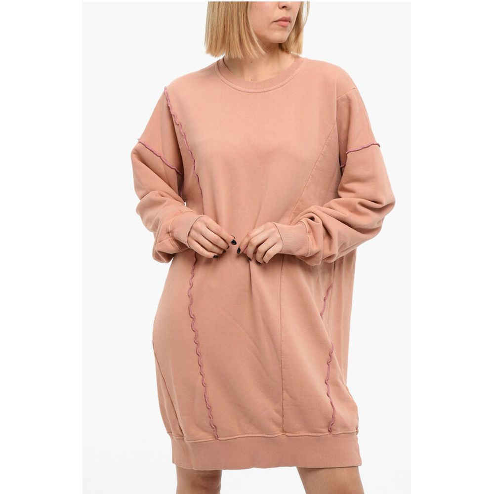 Brushed-cotton D-ROBBIECUT Sweatshirt-dress