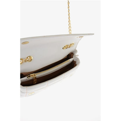 LOVE Quilted Faux Leather Bag with Chain Shoulder Strap
