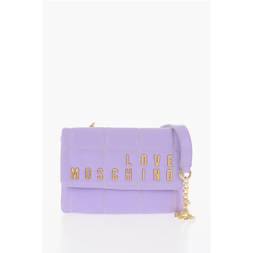 LOVE Quilted Faux Leather Bag with Removable Chain Shoulder