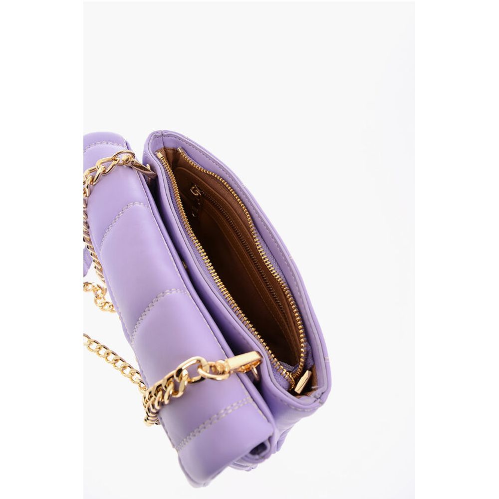 LOVE Quilted Faux Leather Bag with Removable Chain Shoulder
