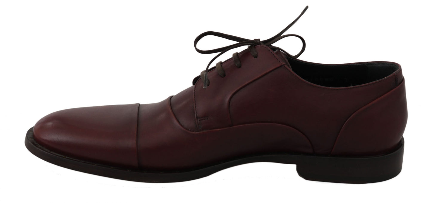 Elegant Bordeaux Leather Dress Shoes