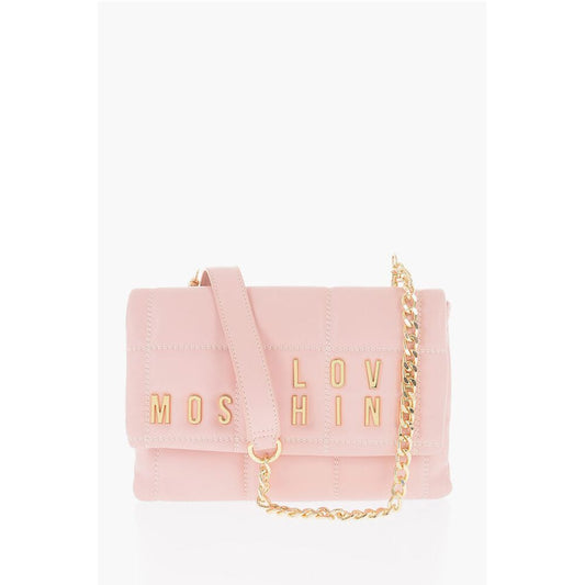 LOVE Quilted Faux Leather Bag with Removable Chain Shoulder