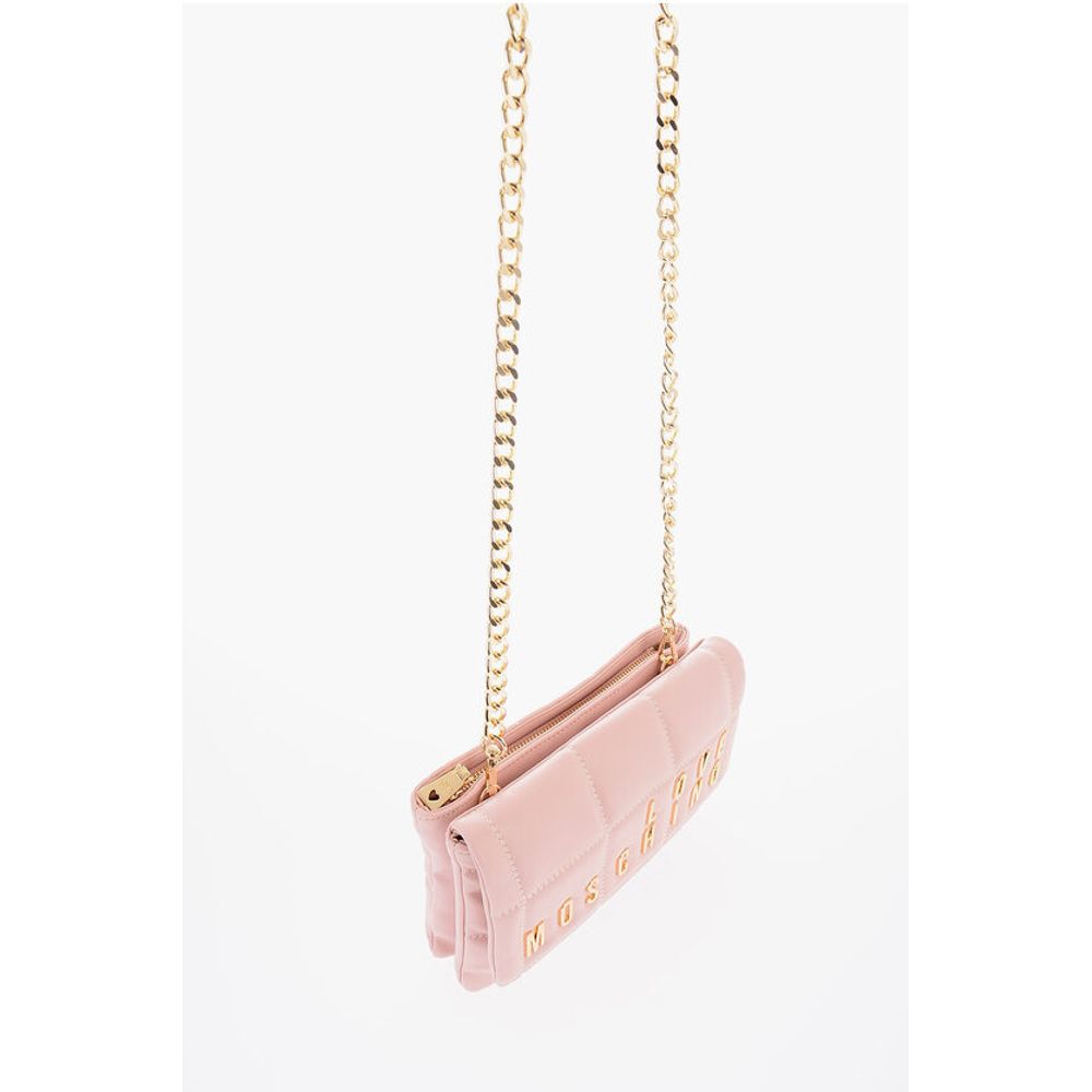 LOVE Quilted Faux Leather Bag with Removable Chain Shoulder
