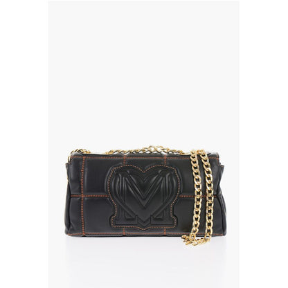 LOVE Quilted Faux Leather Bag with Chain Shoulder Strap