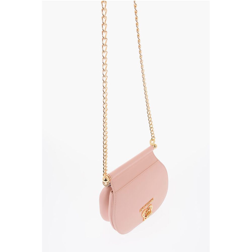 LOVE Faux Leather Crossbody Bag with Turn Lock Closure