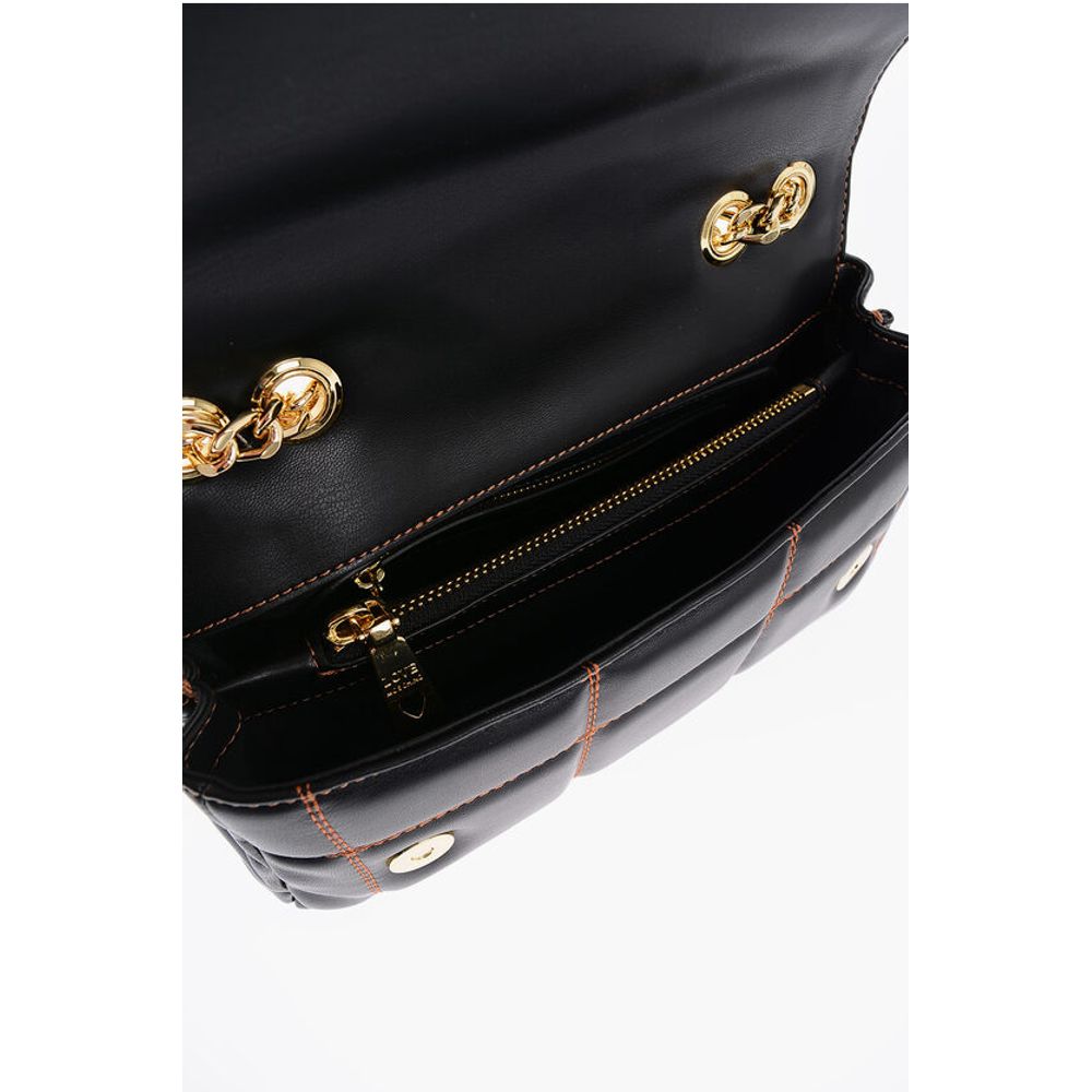 LOVE Quilted Faux Leather Bag with Chain Shoulder Strap