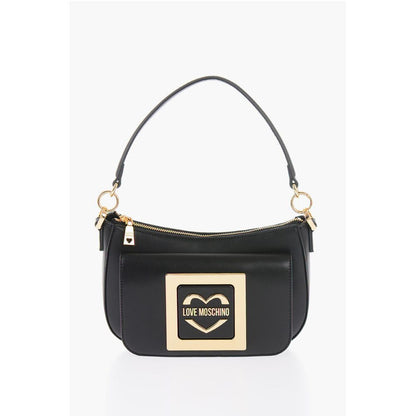 LOVE Faux Leather Bag with Removable Shoulder Strap and Meta