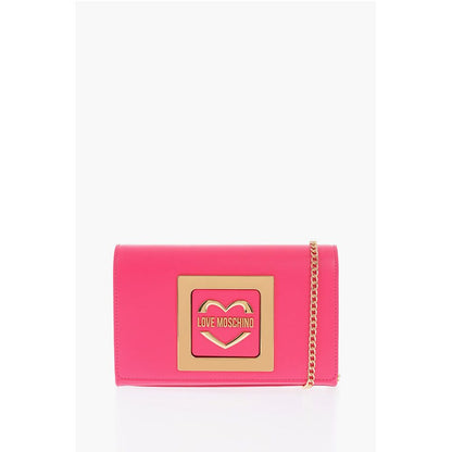 LOVE Faux Leather Crossbody Bag with Metal Golden Logo