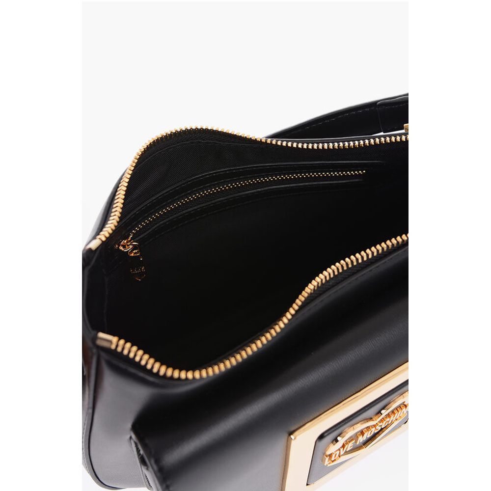 LOVE Faux Leather Bag with Removable Shoulder Strap and Meta