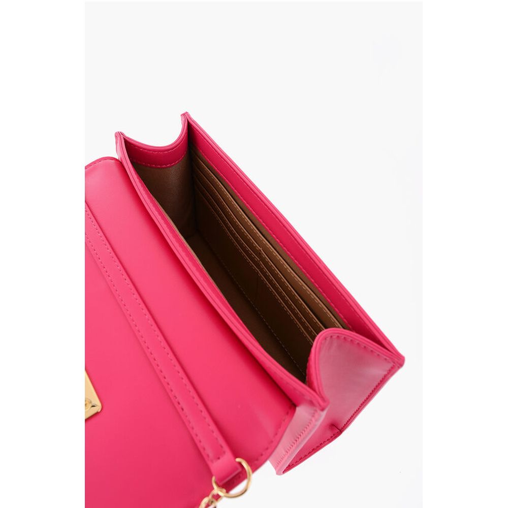 LOVE Faux Leather Crossbody Bag with Metal Golden Logo