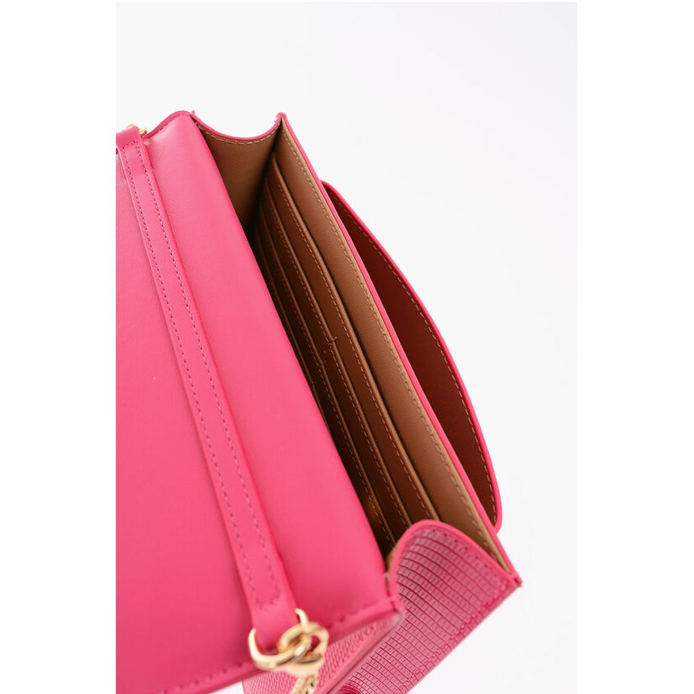 LOVE Croco-effect Faux Leather LIZARD Bag with Golden Chain