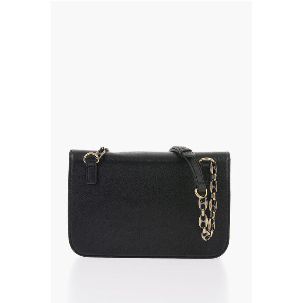 LOVE Leather Crossbody Bag with Heart Shaped Clamp