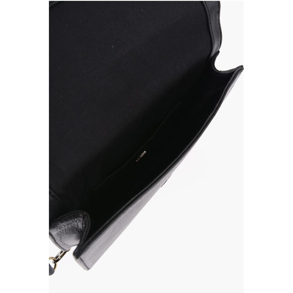LOVE Leather Crossbody Bag with Heart Shaped Clamp