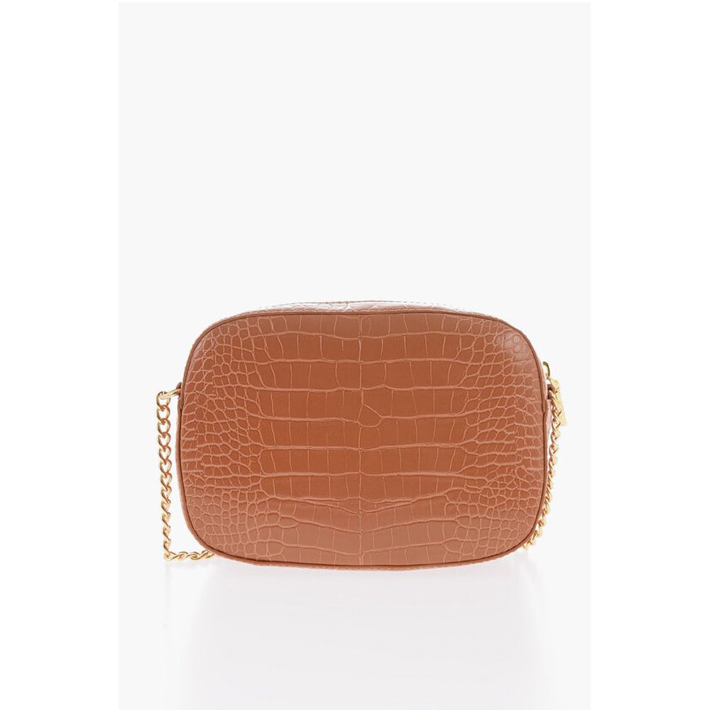 LOVE Crocodile Effect Faux Leather Crossbody Bag