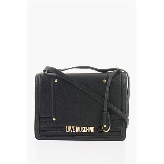 LOVE Faux Leather Crossbody Bag with Golden Logo