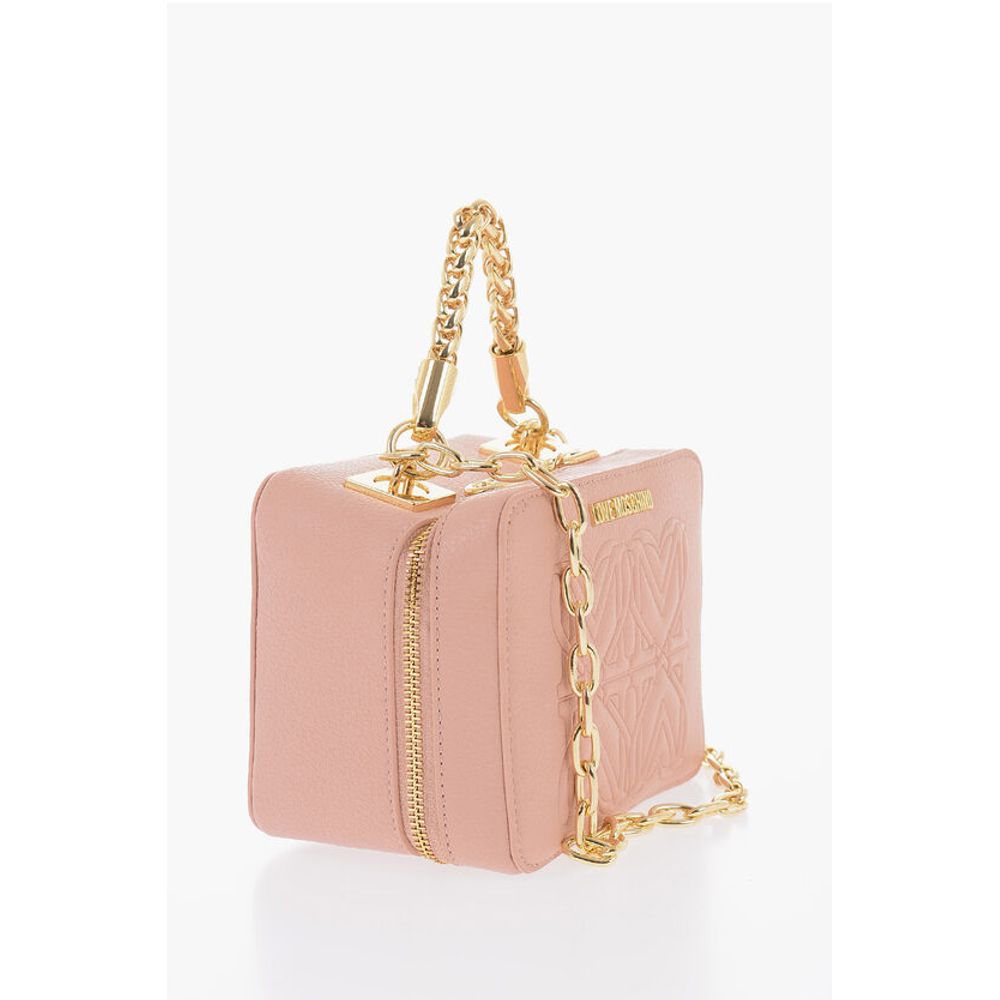 LOVE Faux Leather Bag with Chain Shoulder Strap