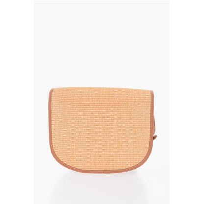 LOVE Rafia Crossbody Bag With Faux Leather Trimmings