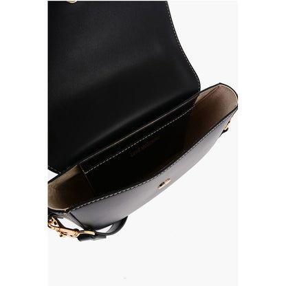 LOVE Faux Leather Saddle Bag with Removable Shoulder Strap