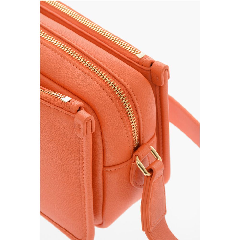 LOVE Faux Leather Camera Bag with Golden Logo Plaque