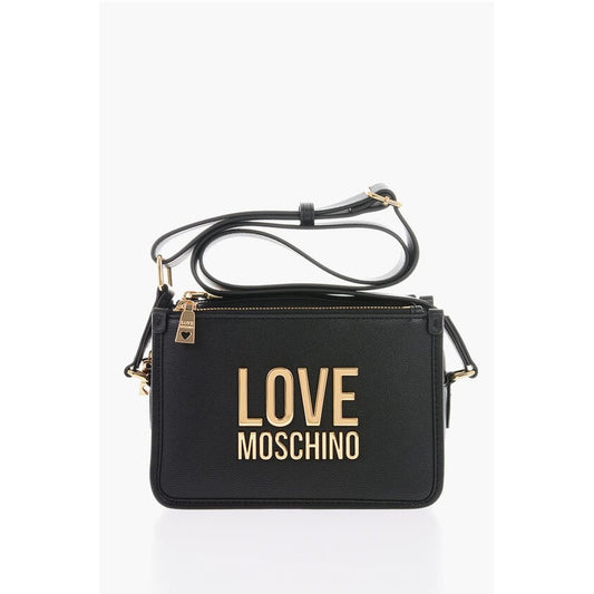 LOVE Faux Leather Crossbody Bag with Golden Logo