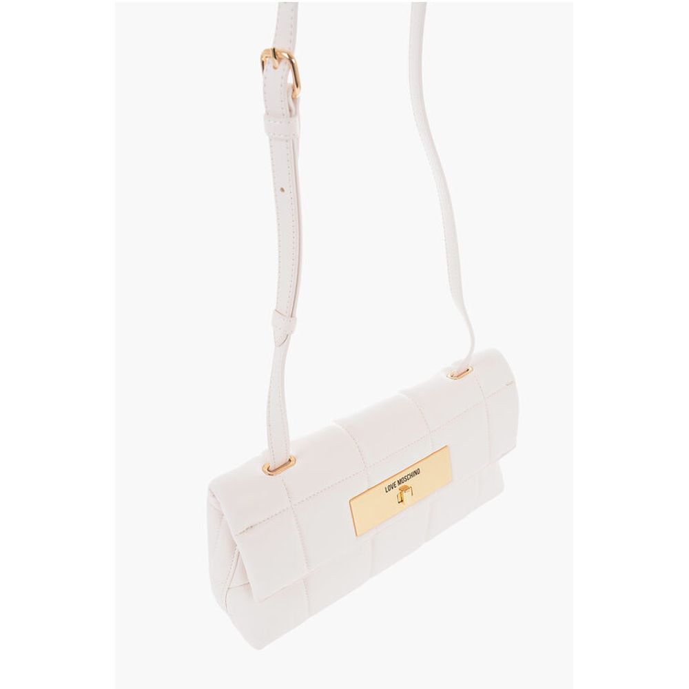 LOVE Quilted Faux Leather Crossbody Bag with Golden Turn Loc