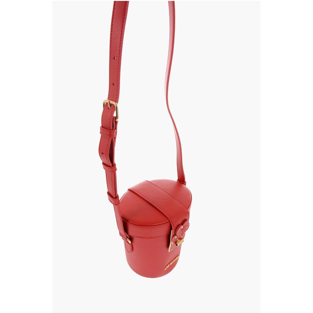 LOVE Leather Bucket Bag with Turn Lock Closure