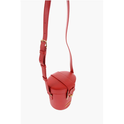 LOVE Leather Bucket Bag with Turn Lock Closure