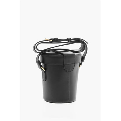LOVE Leather Bucket Bag with Turn Lock Closure