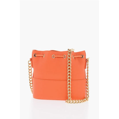 LOVE Textured Faux Leather Bucket Bag with Chain Shoulder St