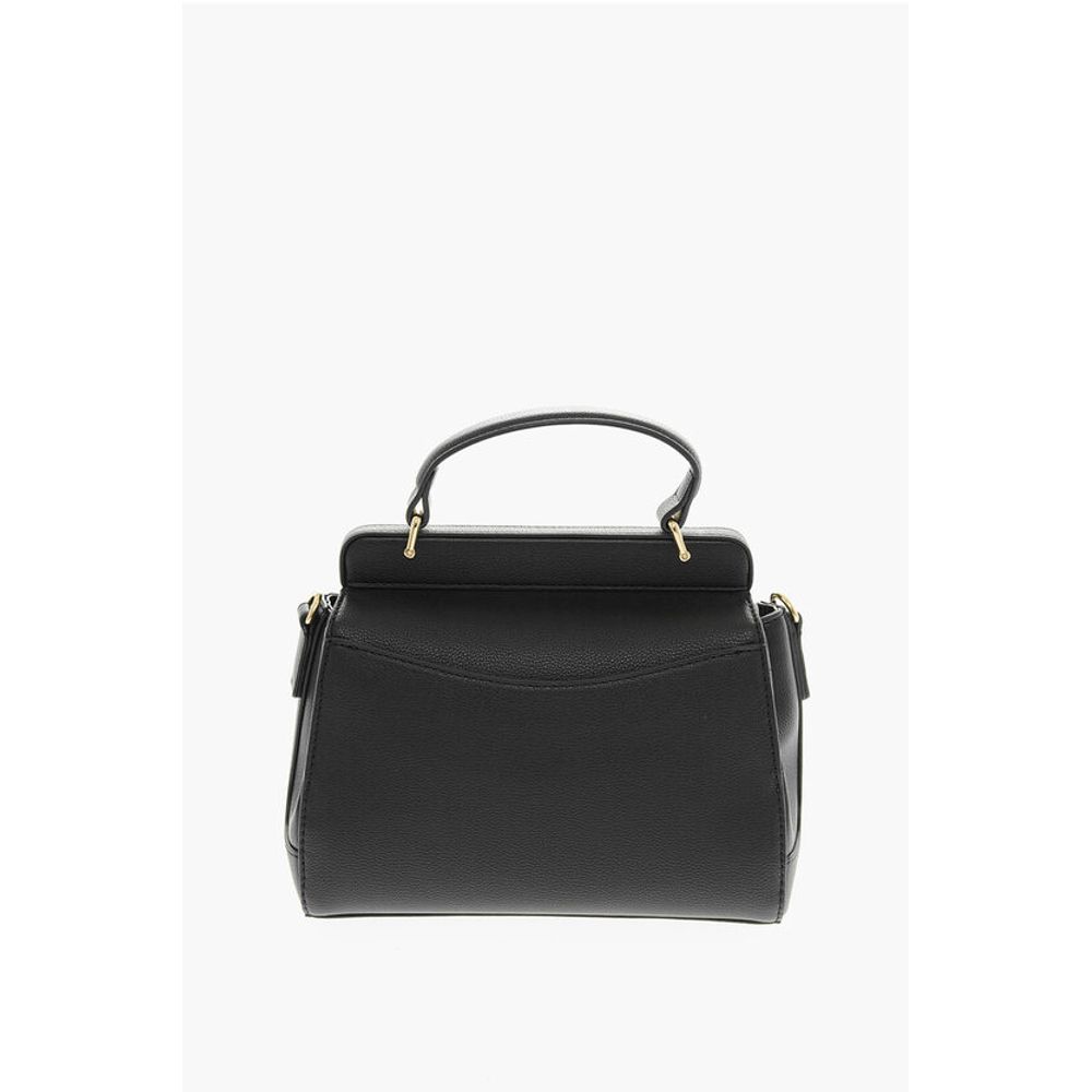 LOVE Faux Leather Shoulder Bag with Maxi Golden Logo