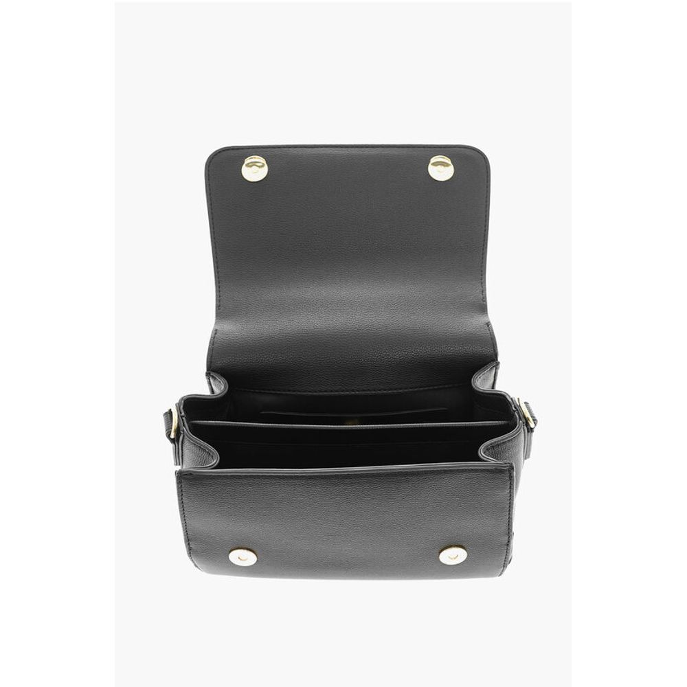 LOVE Faux Leather Shoulder Bag with Maxi Golden Logo