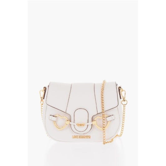 LOVE Faux Leather BIG HEARTBIT Crossbody Bag with Golden Cla