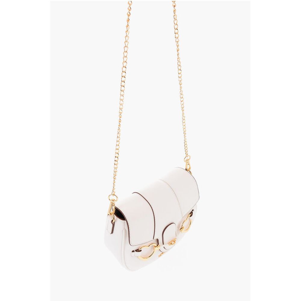 LOVE Faux Leather BIG HEARTBIT Crossbody Bag with Golden Cla