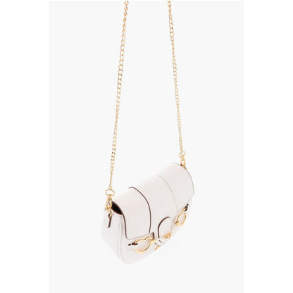 LOVE Faux Leather BIG HEARTBIT Crossbody Bag with Golden Cla