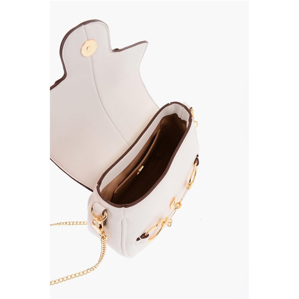 LOVE Faux Leather BIG HEARTBIT Crossbody Bag with Golden Cla
