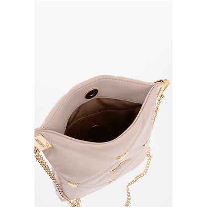 LOVE Quilted Faux Leather Crossbody Bag with Heart-Shaped Je